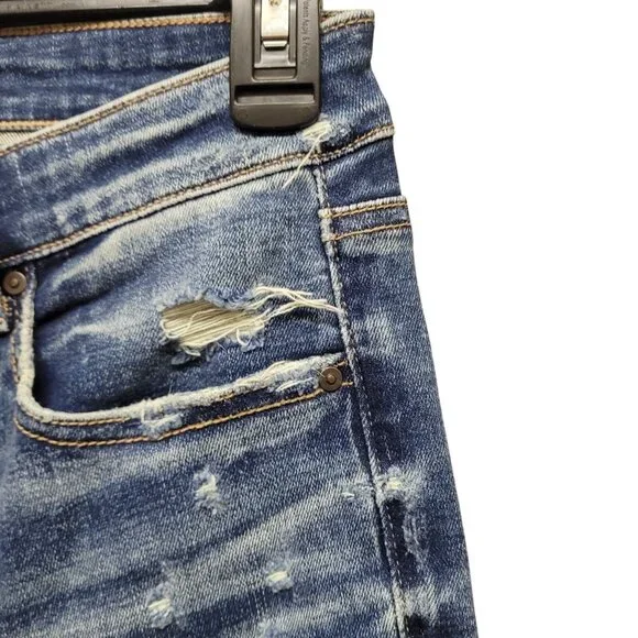 Buckle BKE Jeans Size 26X26.5 High Rise Ankle Skinny Distressed Stretch - Picture 5 of 16